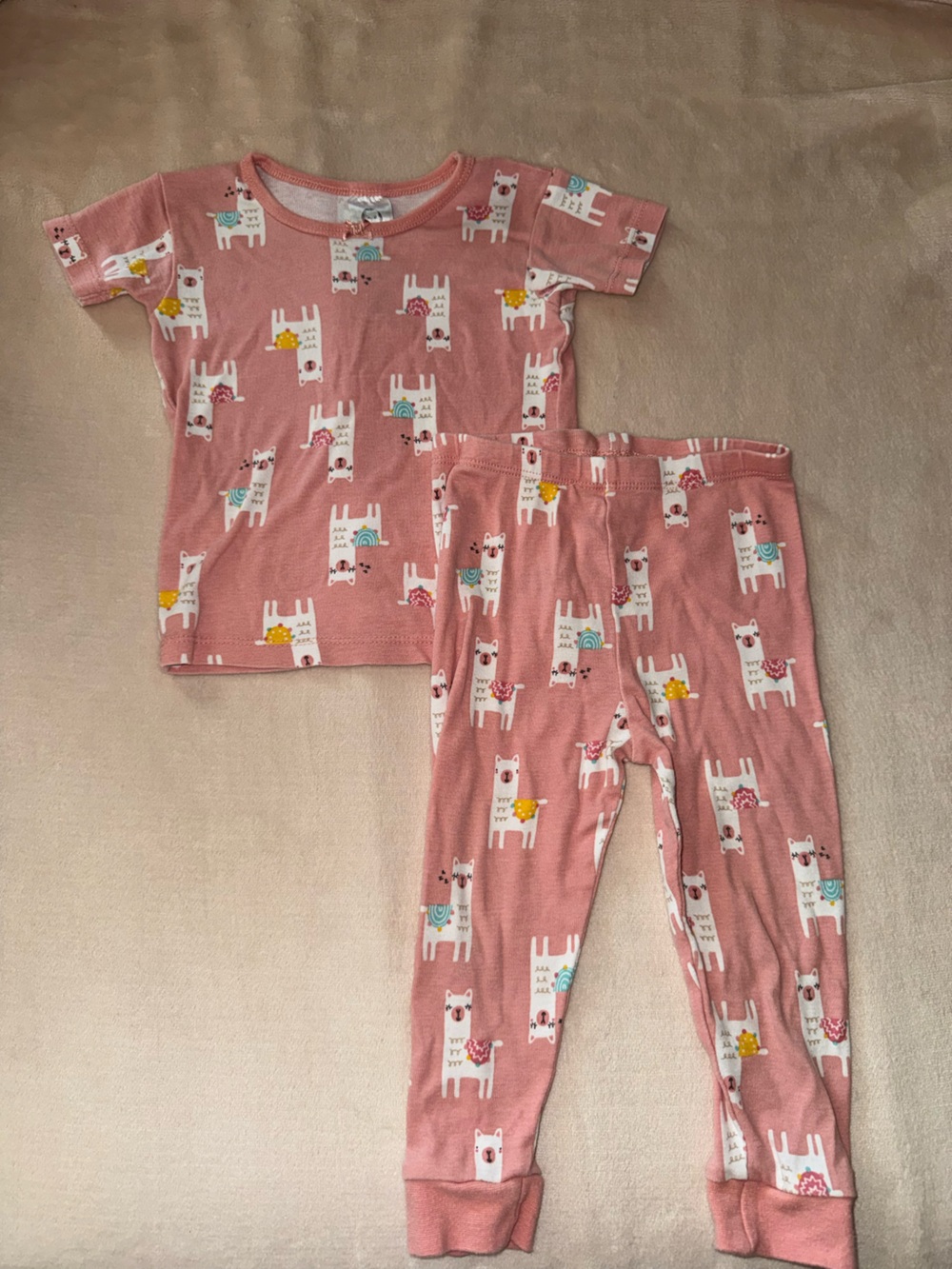 Gerber Pink Llama Pajama Set